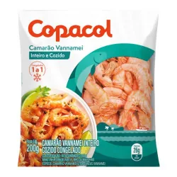 Camarao Vannamei Copacol Pct 200g Inteiro Cozido