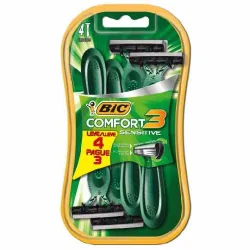 Aparelho De Barbear Bic Lv4 Pg3 C/ 3 Laminas Pele Sensivel