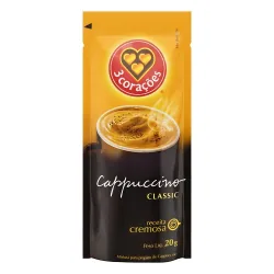 Prep P/ Cappuccino 3 Corações Sachê 20g Classic