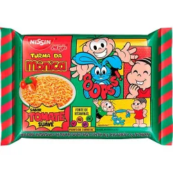 Macarrão Instantâneo Nissin Miojo Turma Da Mônica Sabor Tomate 80g