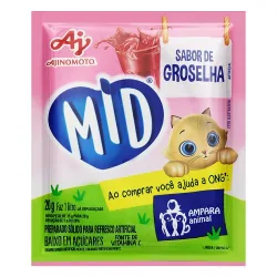 Preparo P/ Refresco Mid Pacote 20g Groselha