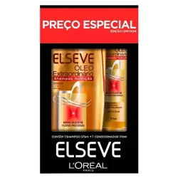 Kit Shampoo + Condicionador Elseve Un Sh 375ml Cond 170ml Óleo Extraordinario