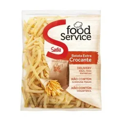 Batata Pré-frita Palito Congelada Extracrocante Sadia Food Service Pacote 2kg