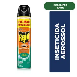 Inseticida Aerosol Raid 420ml Lv + Pg - Eucalipto